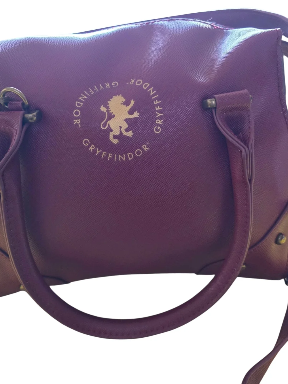 Harry Potter Gryffindor Satchel Crossbody Bag Burgundy Hogwarts Faux Leather